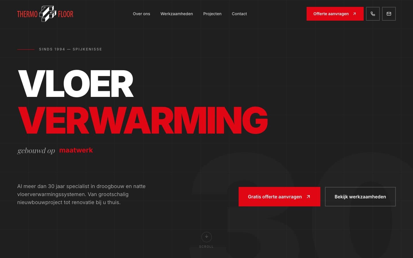 Website van Thermo Floor